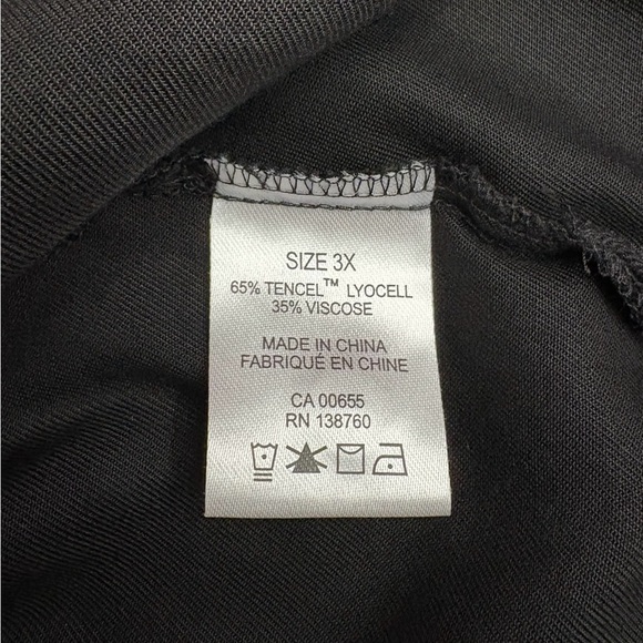 Penningtons, Responsible, Black Short-Sleeve Utility Shirt, 3X, Black - Picture 5 of 6